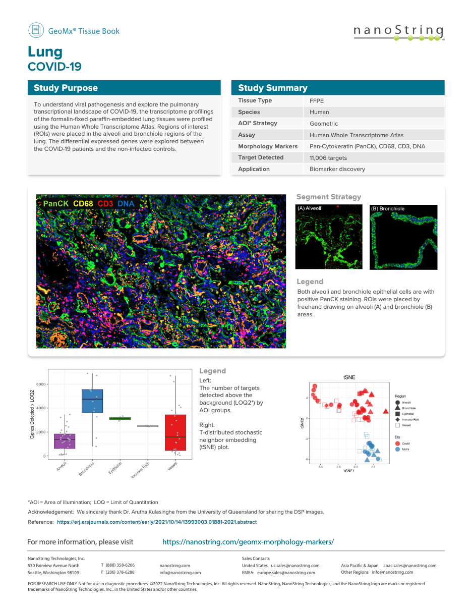 Tissue Book page example with charts, images, diagrams and other information