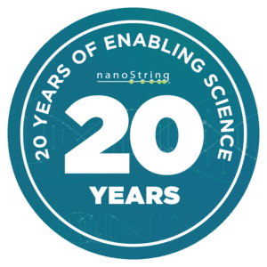 Circular mark reading "20 years of enabling science"